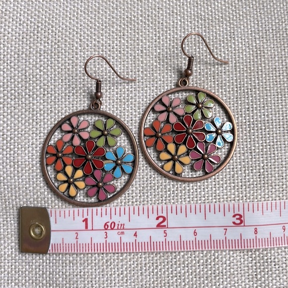 Flower Drop Earrings - Picture 4 of 4